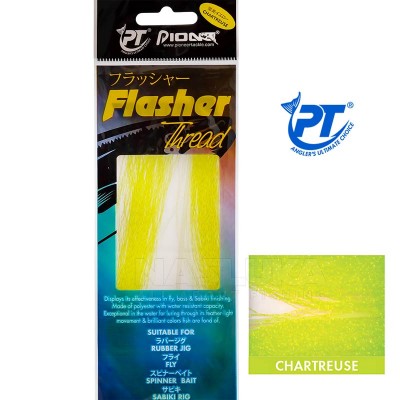 Ламе за чепарета и примамки Pioneer Flasher Thread, цвят Chartreuse