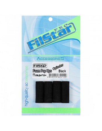 Filstar Foam Pop Ups Cylinder, Black / Повдигащи пръчки за монтажи, 10мм, 4 бр.