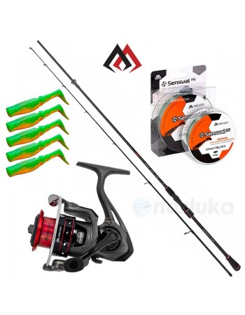 Спининг комплект Mikado NSC Spining Medium - 2.28 м, 10-35 г
