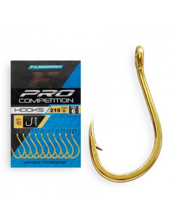 Куки с ухо Flagman Pro Competition 219 G, 10 бр.