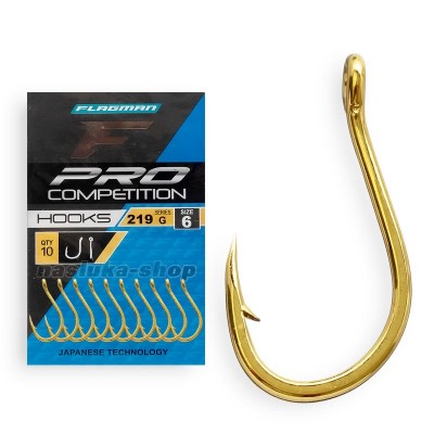 Pro Competition 219 G, 10 бр. Куки с ухо Flagman Pro Competition 219 G, 10 бр.