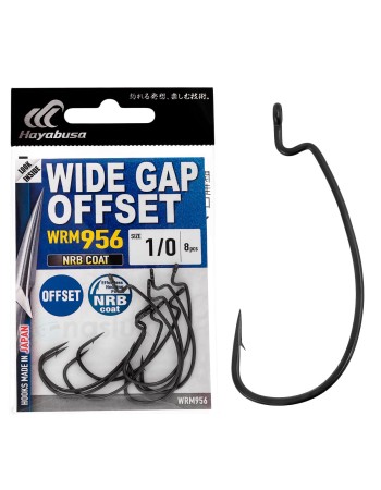 Hayabusa Wide Gap Offset WRM956, NRB Coat - Офсетни куки в пакет
