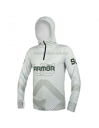 Суичър с UV защита и качулка Delphin UV Armor 50+, Olive