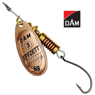 Single Hook Spinner, Copper Въртяща блесна с единична кука DAM Single Hook Spinner, Copper