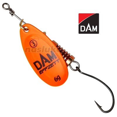 Single Hook Spinner, Orange Въртяща блесна с единична кука DAM Single Hook Spinner, Orange