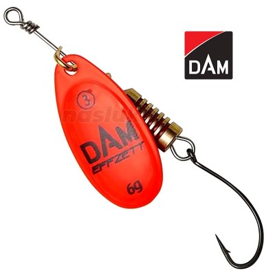 Single Hook Spinner, Red Въртяща блесна с единична кука DAM Single Hook Spinner, Red
