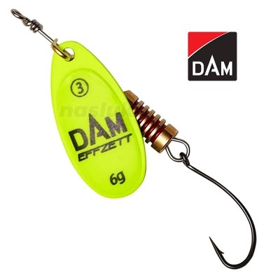 Single Hook Spinner, Yellow Въртяща блесна с единична кука DAM Single Hook Spinner, Yellow