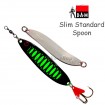 Slim Standard Spoon, цвят Fluo Green / Black Клатушки за Щука, Кефал, Бяла риба, Сом, Распер, Костур - Топ качество от Наслука