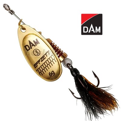 Standard Dressed Spinner, цвят Gold Въртяща блесна с атрактор DAM Standard Dressed Spinner, цвят Gold