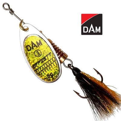 Standard Dressed Spinner, цвят Reflex Gold Въртяща блесна с атрактор DAM Standard Dressed Spinner, цвят Reflex Gold