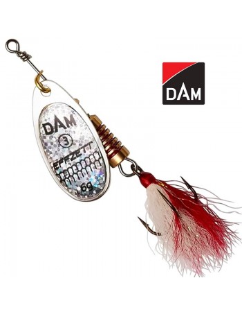 Въртяща блесна с атрактор DAM Standard Dressed Spinner, цвят Reflex Silver