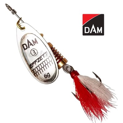 Standard Dressed Spinner, цвят Silver Въртяща блесна с атрактор DAM Standard Dressed Spinner, цвят Silver