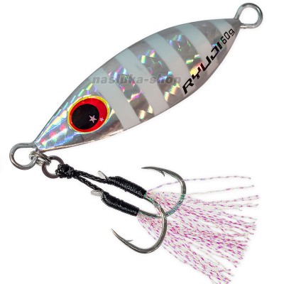 Морски джиг Ryuji Slow King Jig, цвят Silver Zebra Glow