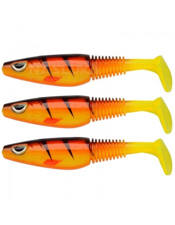 Сет от 3 бр. силиконови шадове Berkley Sick Swimmer, 9см, цвят Hot Yellow Perch