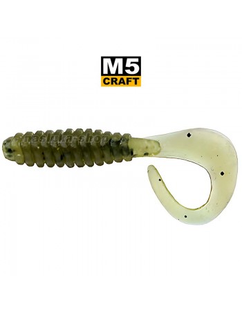 Силиконови примамки M5 Craft Fairy tail 1.0"/25 мм, цвят Green Pumpkin, 10 бр.