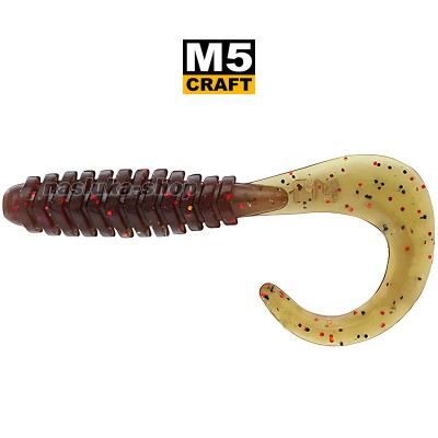 Fairy tail 1.0"/25 мм, цвят Brown Green Силиконови примамки M5 Craft Fairy tail 1.0"/25 мм, цвят Brown Green, 10 бр.