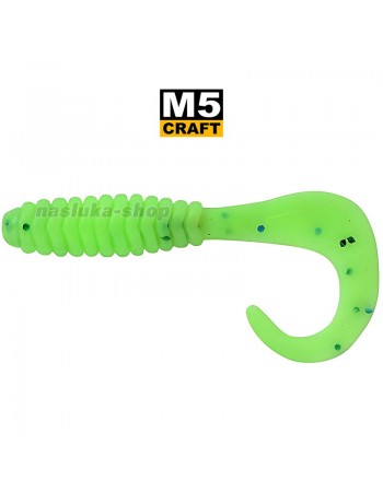Силиконови примамки M5 Craft Fairy tail 1.0"/25 мм, цвят Chart Green Apple, 10 бр.