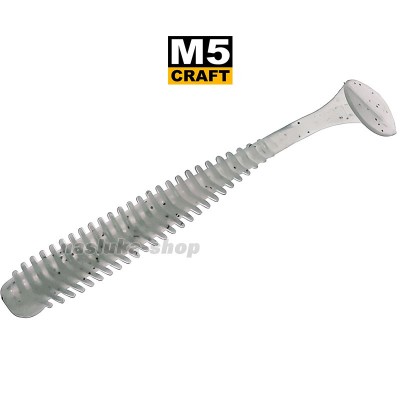 Силиконови примамки M5 Craft Jib 3.0" White Pearl, 7 бр.