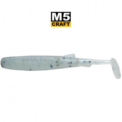 Силиконови примамки M5 Craft Joker Shad 2.0"/64 мм, цвят White Pearl, 8 бр.