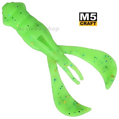 Силиконови примамки M5 Craft Turbo Crayfish 2.0" Chart Green Apple, 7 бр.