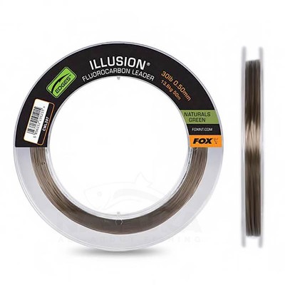 Флуорокарбон Fox Illusion Fluorocarbon Leader, 50м, Naturals Green