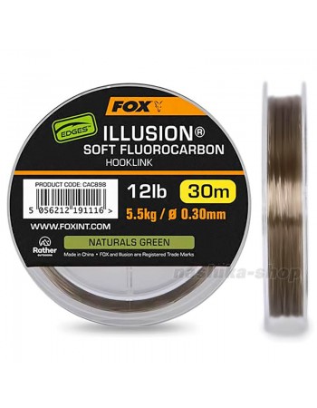 Флуорокарбон Fox Illusion Soft Fluorocarbon Hooklink, Natural Green, 30м