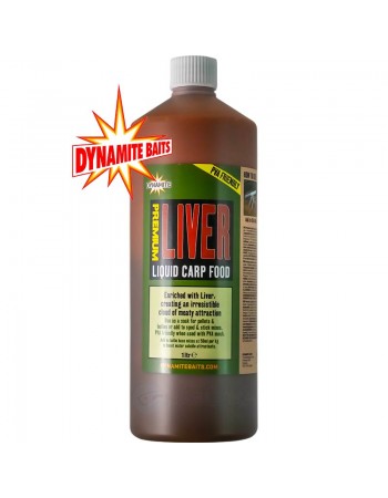 Течна храна - атрактант Dynamite Baits Liquid Carp Food, 1л, Liver