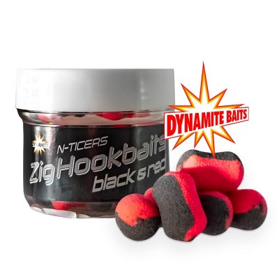 Плаващи дъмбели за зиг-риг DB N-Ticers Zig Hookbaits, Black Red