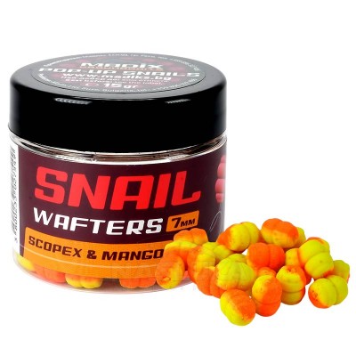Вафтери за метод фидер Madix Snail Wafters 7мм, Scopex Mango