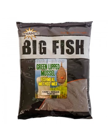 Захранка Dynamite Baits Groundbait Big Fish, Green Lipped Mussel Fishmeal Method-Mix, 1.8кг