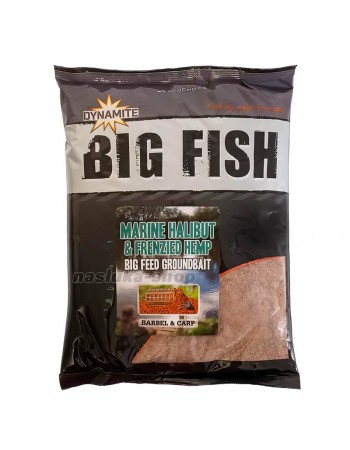 Захранка Dynamite Baits Groundbait Big Fish, Marine Halibut & Frenzied Hemp, 1.8кг
