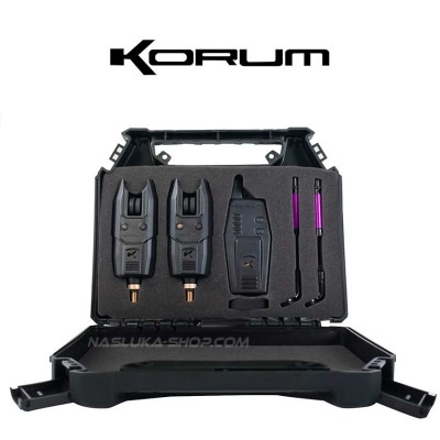 Комплект сигнализатори с централа и обтегачи Korum KBI-R 2+1