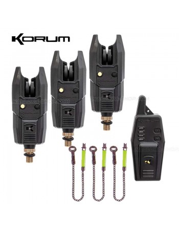 Комплект сигнализатори с централа и обтегачи Korum KBI-R 3+1