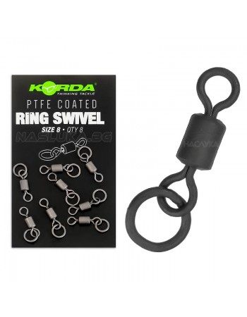 Вирбели с ринг Korda PTFE Coated Ring Swivel - 8 бр.