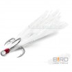Тройни куки с пера Delphin B!rd Triple Hook - 3 бр. - White