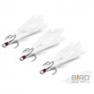 Тройни куки с пера Delphin B!rd Triple Hook - 3 бр. - White