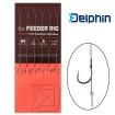 Вързани куки за фидер риболов Delphin Proxi 8 Braided Line - Sting 5мм