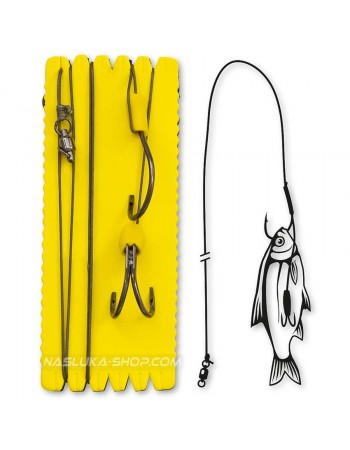 Монтаж за сом Black Cat Bouy and Boat Ghost Double Hook Rig - 100кг