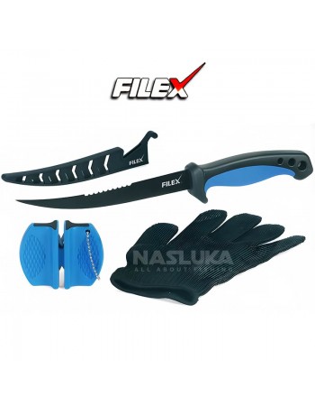 Комплект нож, ръкавица и точило Filex Fillet Set 7088
