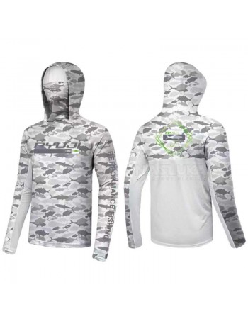 Слънцезащитна блуза Ryuji UV Performance Hoodie + Neck, Fish Wave