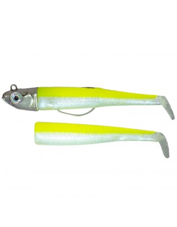 Комплект от Две тела с Джиг глава и Кука GT-Bio Roller Shad Combo - Lemon Fluo