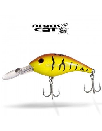 Плаващ воблер за сом Black Cat Baby Cranker 12см 25г - Yellow Zombie