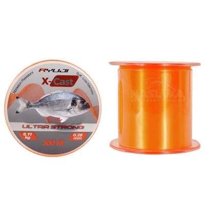 Монофилно влакно за сърф риболов Ryuji X-Cast Orange Surf, 300м