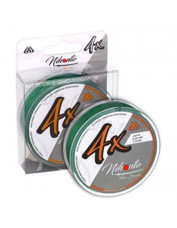 Плетено влакно Mikado Nihonto 4x Fine Braid - 150м - Green