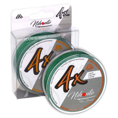 Плетено влакно Mikado Nihonto 4x Fine Braid - 150м - Green