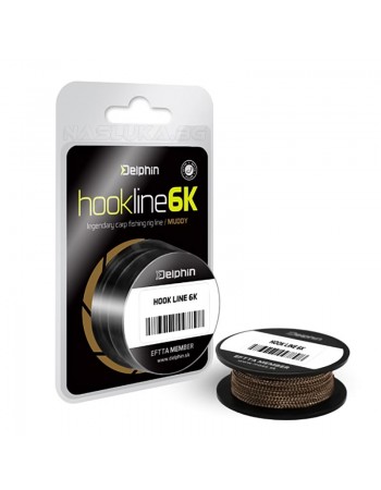 Плетено влакно за шарански поводи и монтажи Delphin Hookline 6K - 20м - Muddy