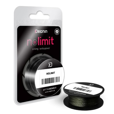 Плетено влакно за шарански поводи и монтажи Delphin NoLimit Hookline - 20м - Green