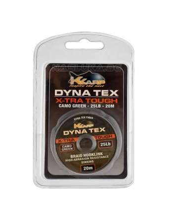 Влакно за шарански поводи K-Karp DynaTex X-tra Tough 20м - Camo Green