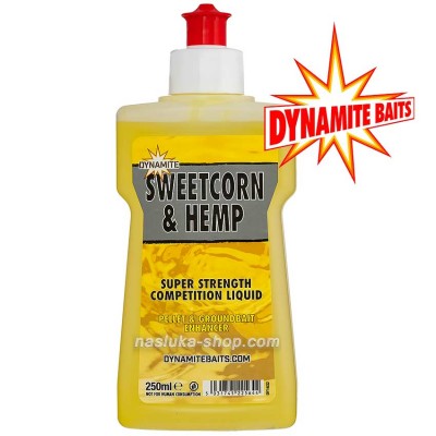 DB XL Liquid Sweetcorn Hemp Течна добавка атрактант Dynamite Baits XL Liquid Sweetcorn-Hemp - Сладка царевица и Коноп