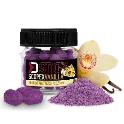 Балансирани дъмбели Delphin D Snax Method Wafters 10х7мм - Scopex Vanilla